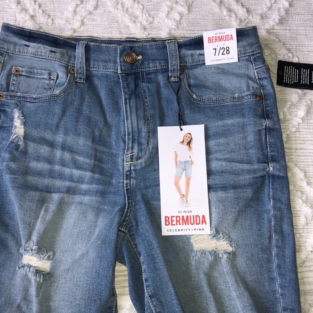 {Celebrity Pink} Hi-Rise Bermudas